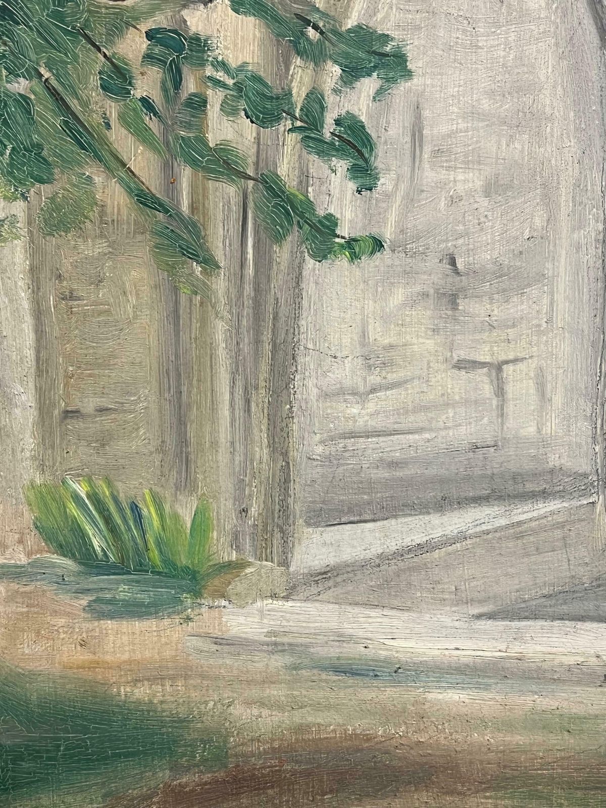 Simone Forge1930's French Impressionist Arched Cloister With Gothic Vaults And Garden 19th Century photo buy