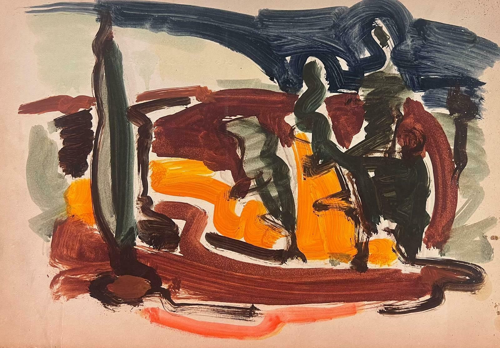 Elisabeth Hahn20th Century German Modernist Oil Painting Provence Abstract Landscape20th Century