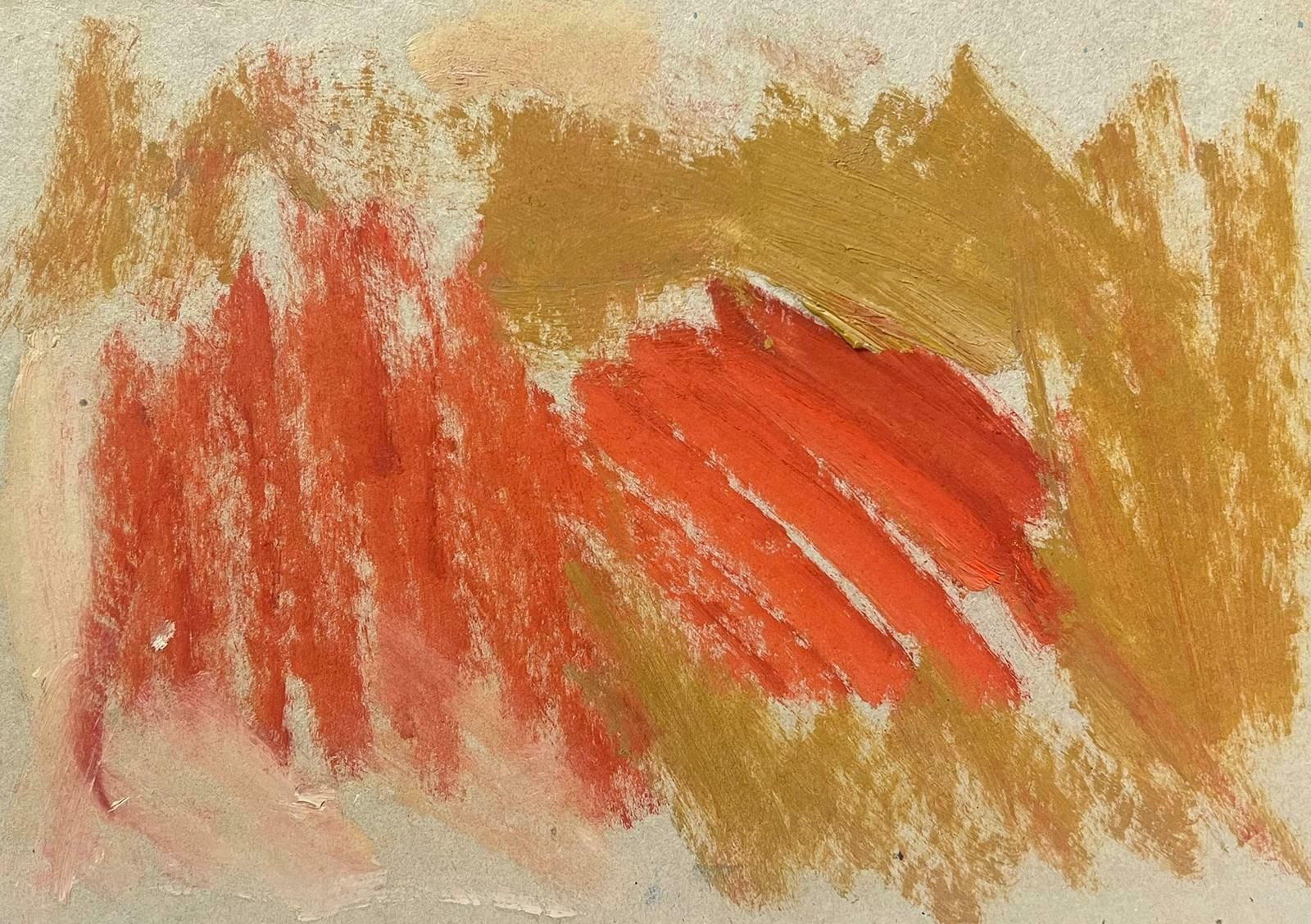 Elisabeth Hahn20th Century German Modernist Oil Painting Orange And Red Abstract20th Century