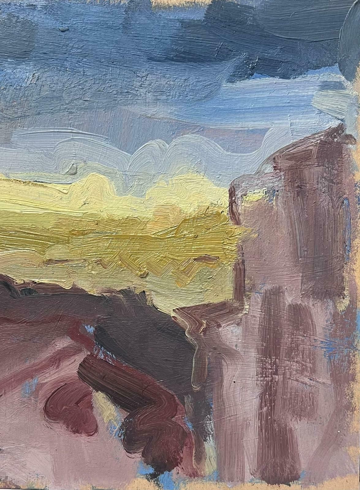 Elisabeth Hahn20th Century German Modernist Oil Painting Blue Sky Over Golden Beach Landscape20th Century photo furniture