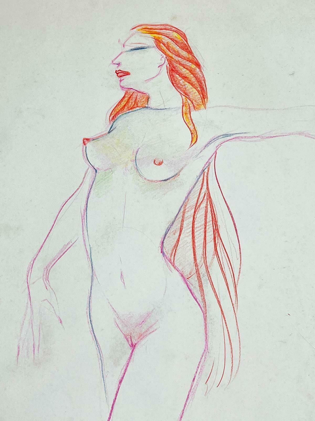 Jean Marcjean Marc (1949 2019) 20th Century French Modernist Painting   Nude Womanc. 1980's photo for sale