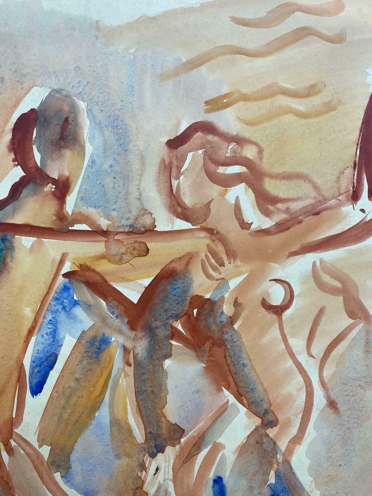 Roger Hersonfrench Cubist Abstract Painting   Picasso Influence   Signedcirca 1980's photo Art