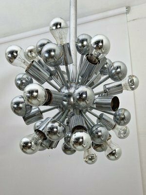 Sputnik Lamp In Chrome Plated Steel, 1970s photo 541.0