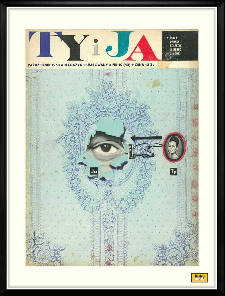 Framed Cover Of The Monthly Magazine Ty I Ja, 10/1963, Author Franciszek Starowieyski