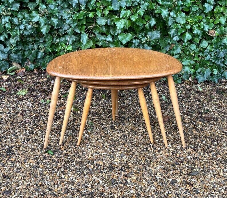 Vintage Ercol Pebble Nest Of Tables photo furniture