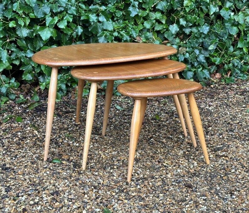 Vintage Ercol Pebble Nest Of Tables photo vinterior