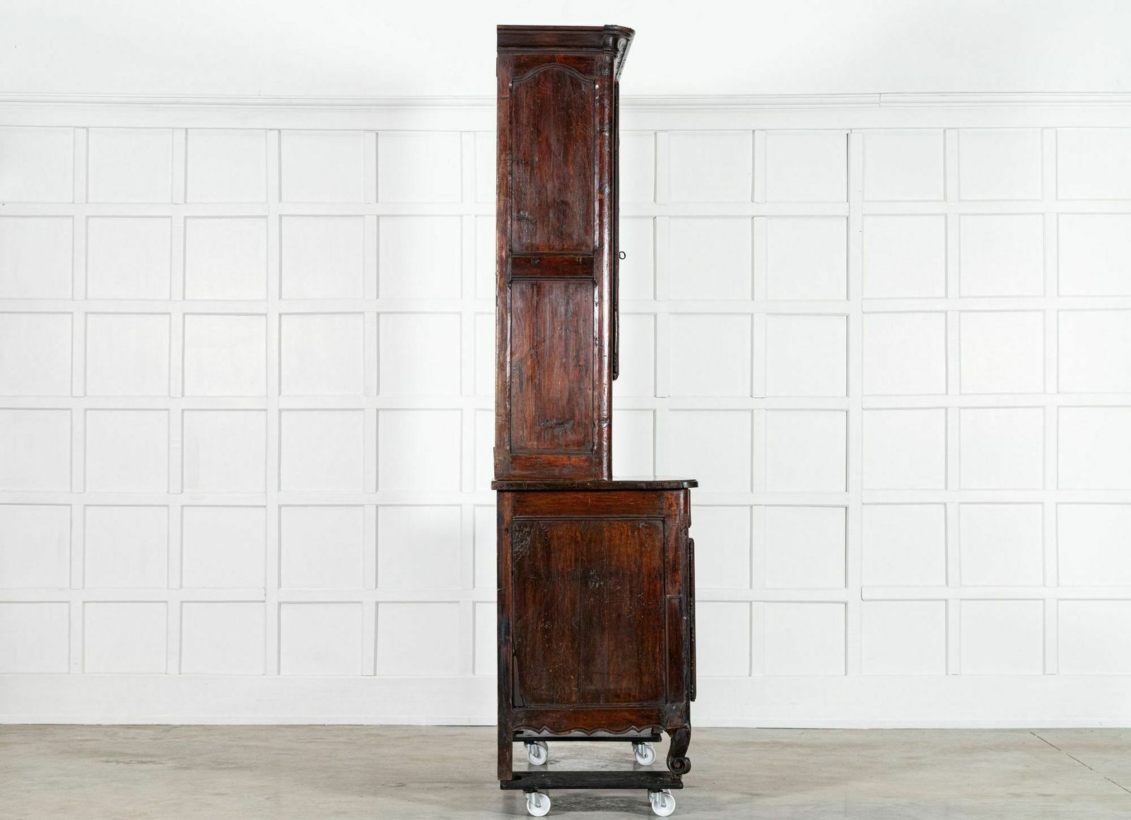 photo for sale Large 19thc French Oak & Chestnut Buffet Deux Corps