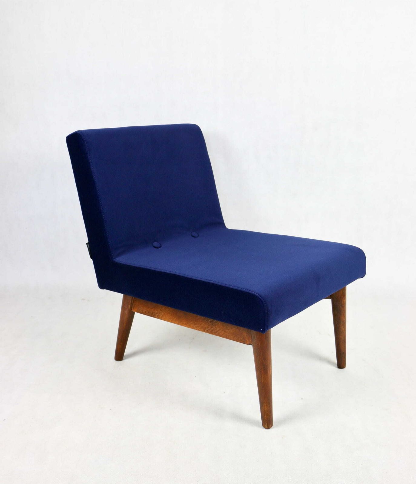 Loft Armchair 70's Vintage Navy Blue Velvet Jade Velvet