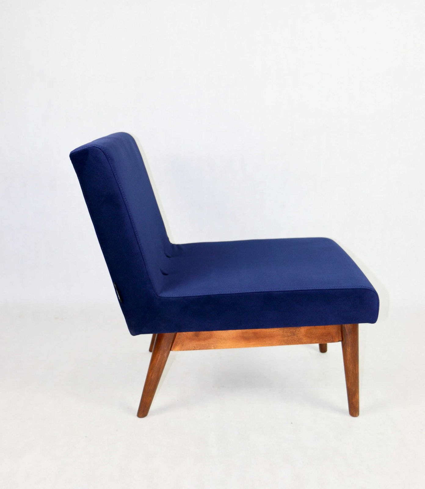 Loft Armchair 70's Vintage Navy Blue Velvet Jade Velvet photo vinterior