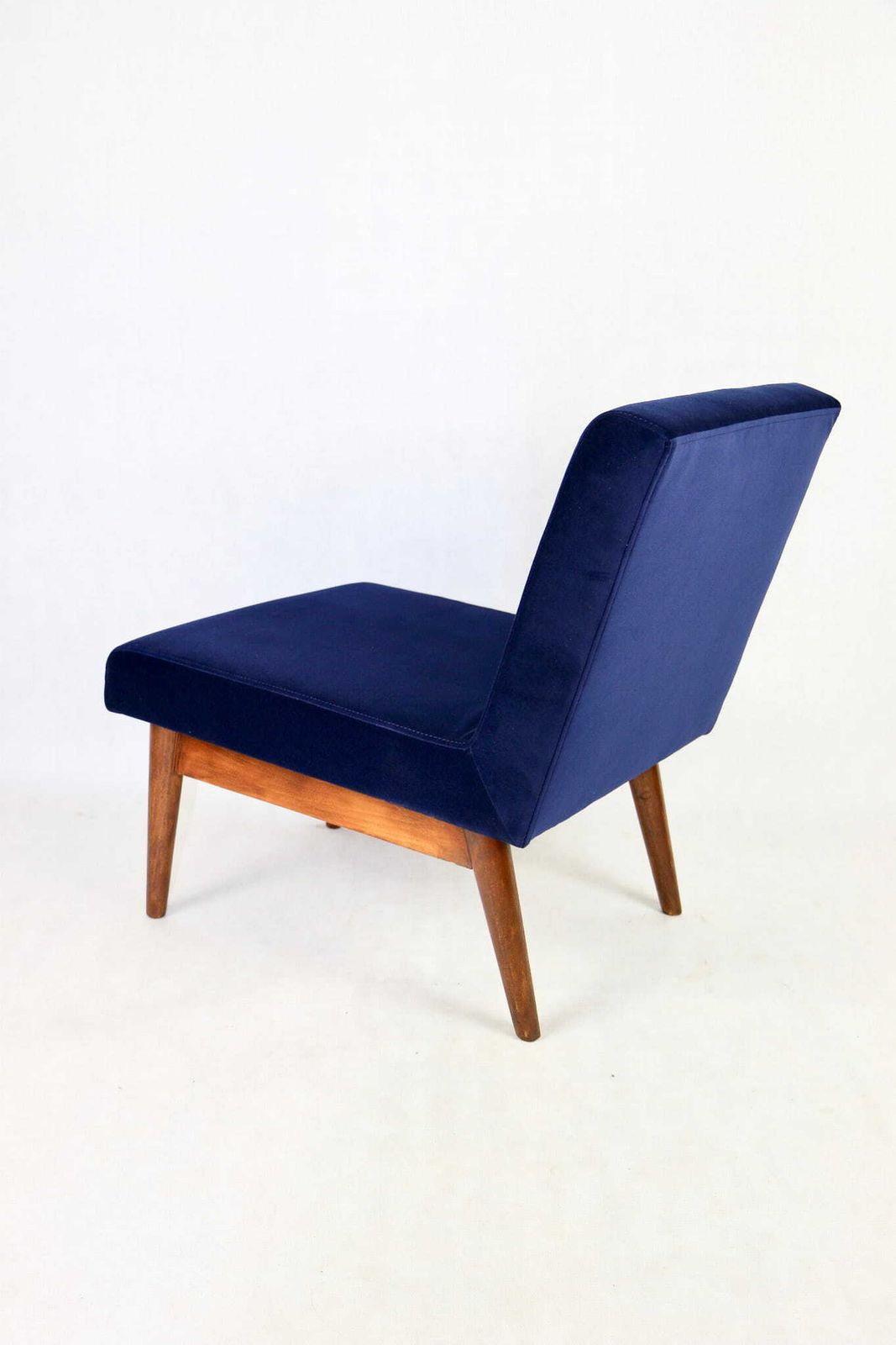 photo for sale Loft Armchair 70's Vintage Navy Blue Velvet Jade Velvet