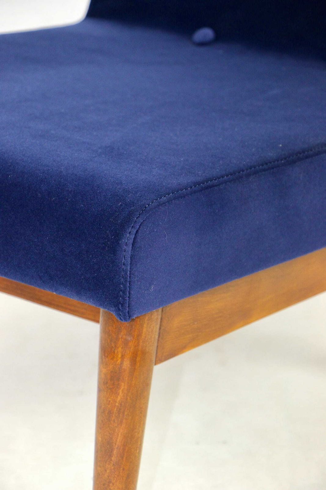 photo buy Loft Armchair 70's Vintage Navy Blue Velvet Jade Velvet