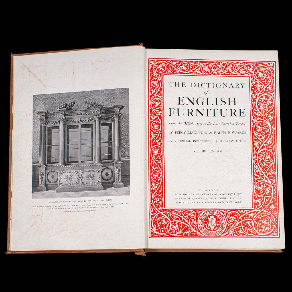 Antique 3vol Book Set, Dictionary Of English Furniture, Macquoid, Reference, A Z photo for sale