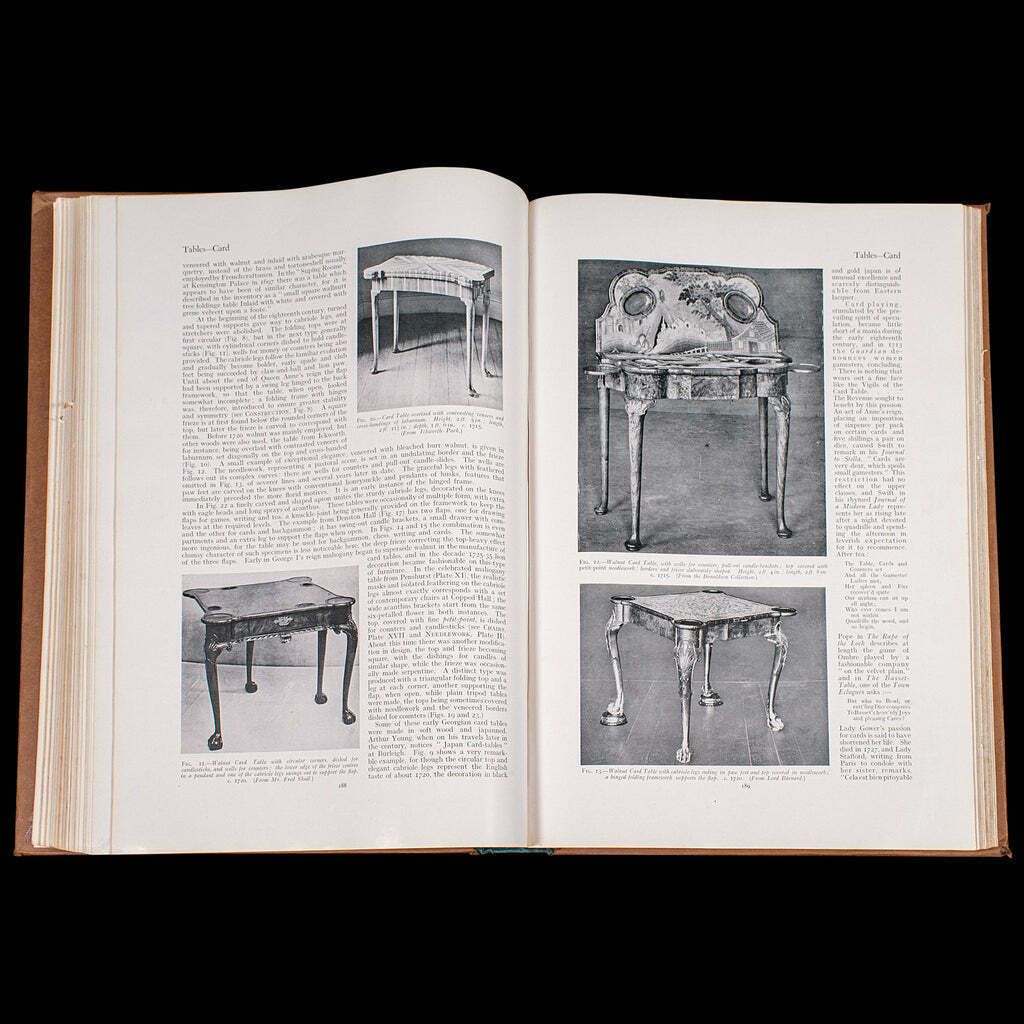 Home Decor Antique 3vol Book Set, Dictionary Of English Furniture, Macquoid, Reference, A Z photo