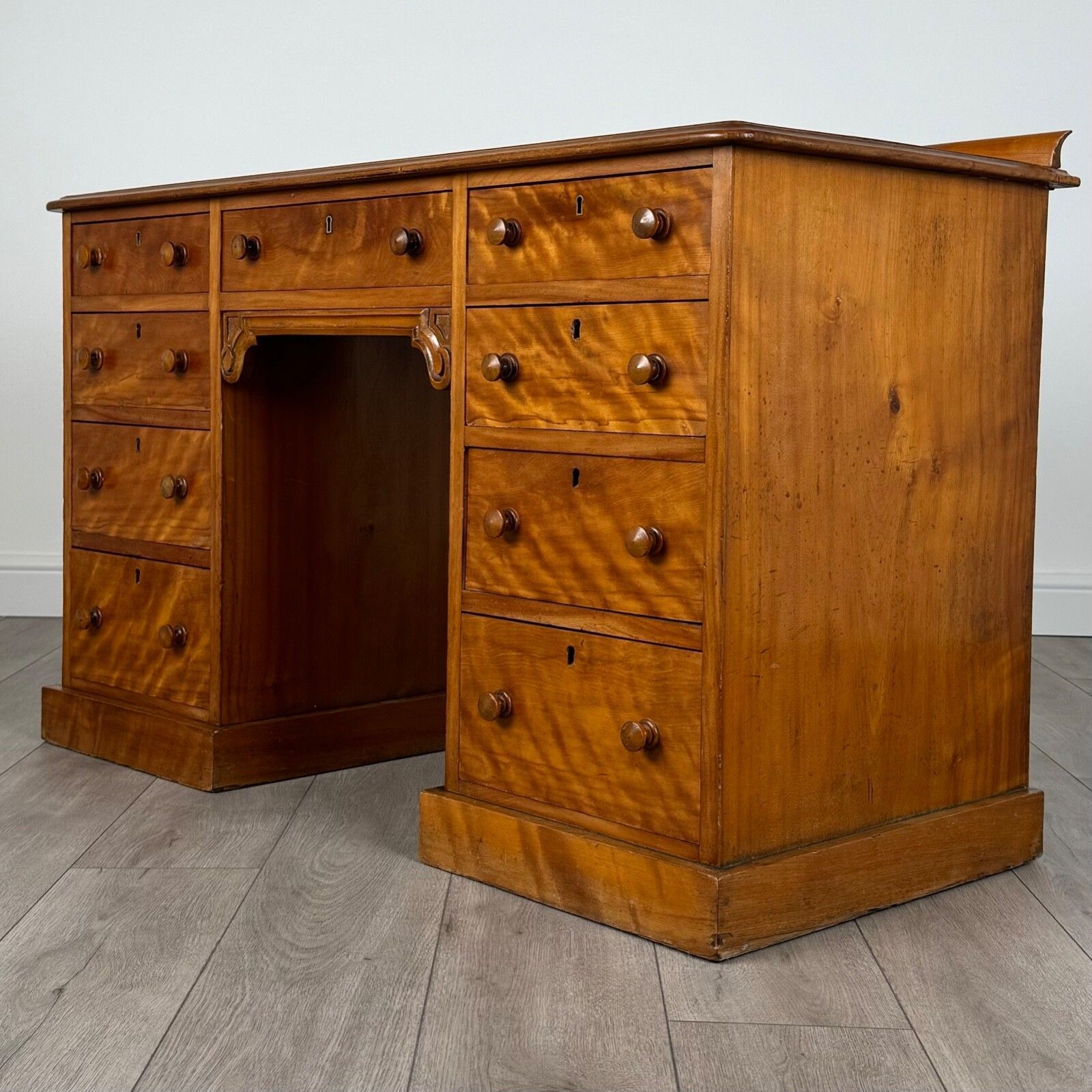 Antique 19th Century Good Quality Satin Wood Desk photo furniture
