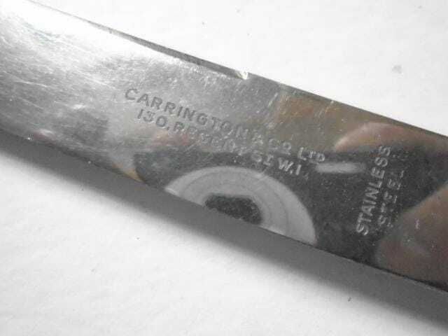 2 Antique Silver Plated Blunt Round Nose Knives, Hollow Butter Knives 10 Inch, Carrington And Co. Ltd, London photo Home Decor