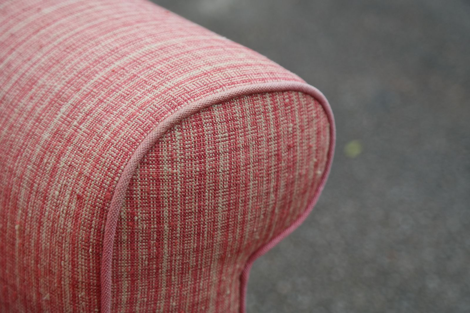 photo for sale Howard And Sons Duke Wing Club Library Armchair Salmon Waffle Fabric