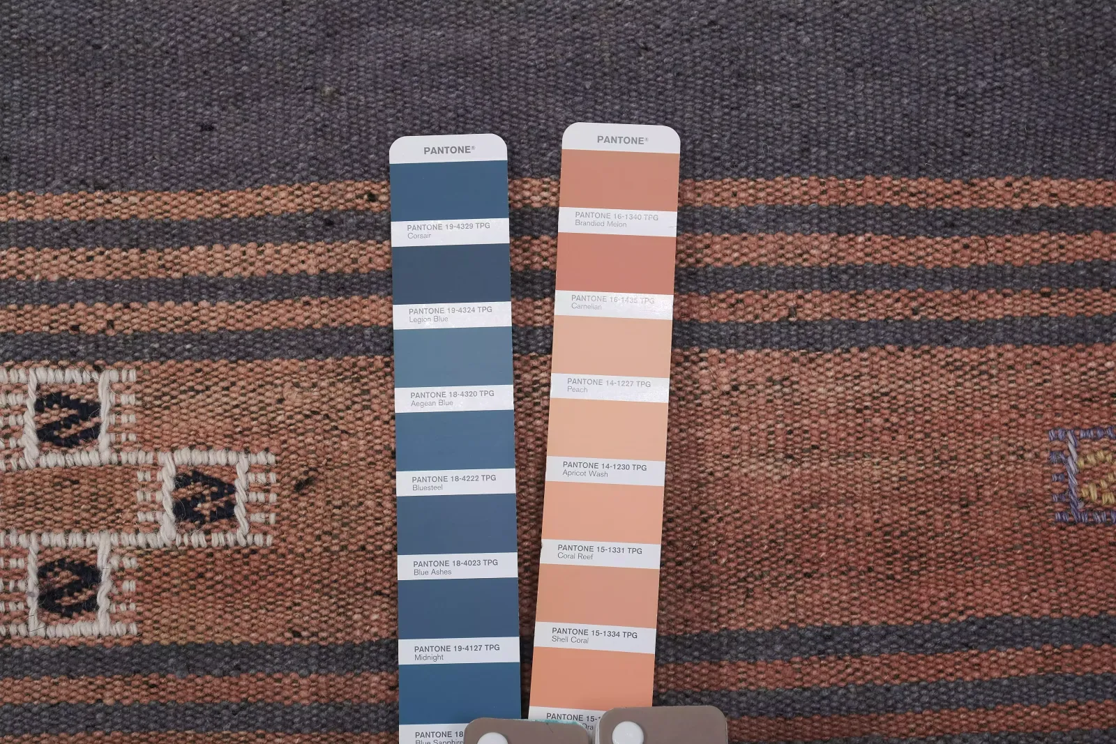 591.0 Turkish Striped Cotton Kilim 3'9'' X 9'4'' photo