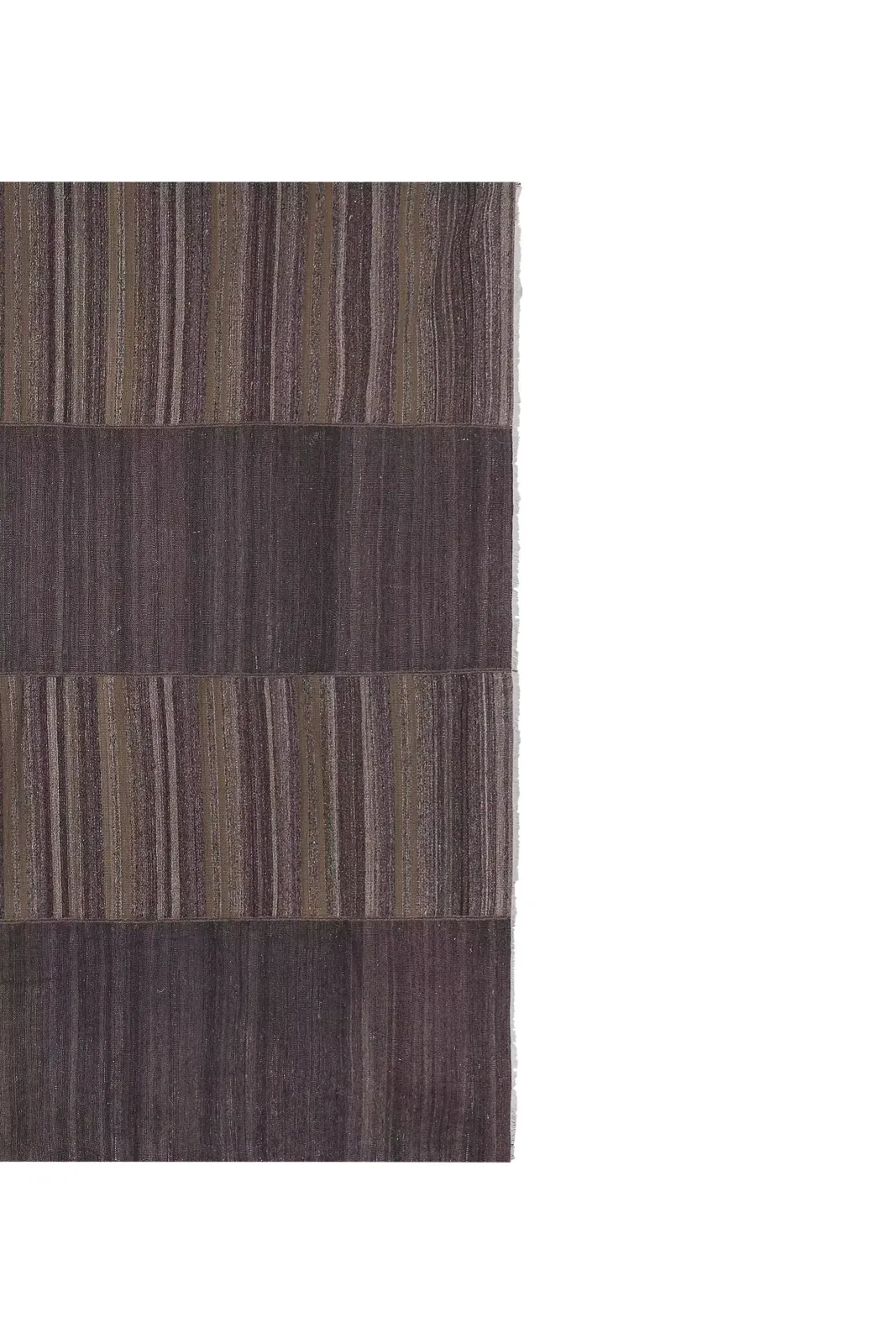 1960s Oversize Bohemian Striped Wool Kilim Rug 9'5'' X 9'7'' photo 1950.0