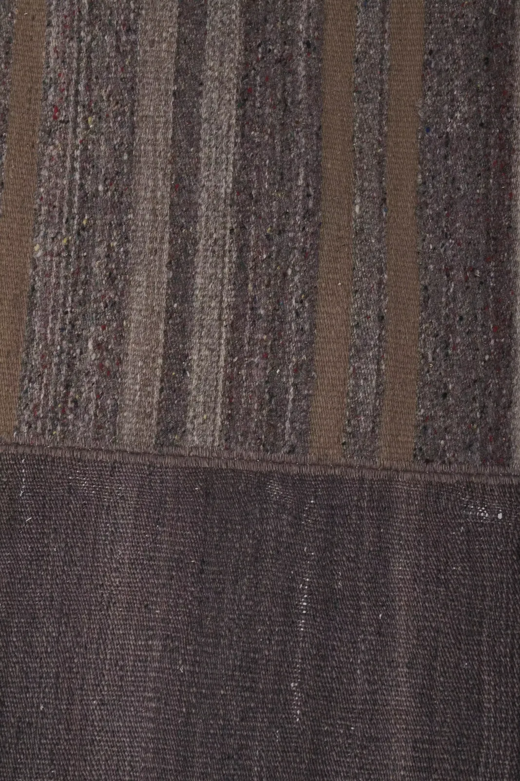 1960s Oversize Bohemian Striped Wool Kilim Rug 9'5'' X 9'7'' photo vinterior