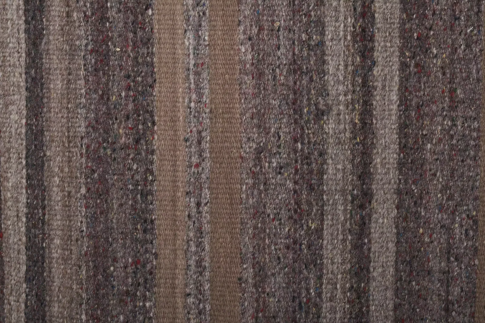 photo for sale 1960s Oversize Bohemian Striped Wool Kilim Rug 9'5'' X 9'7''