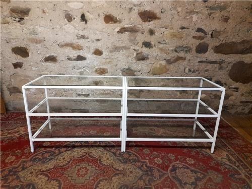 Large Metal And Glass Tv Stand Hifi Stand. 046 photo 245.0