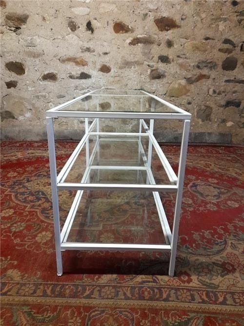 Large Metal And Glass Tv Stand Hifi Stand. 046 photo vinterior