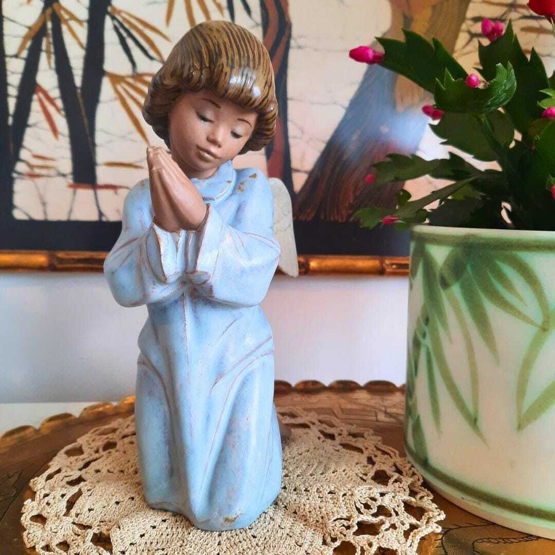 Nao By Lladro Gres Daily Prayers Angel Girl Christmas Figurine H 8'' Tall Rare photo furniture