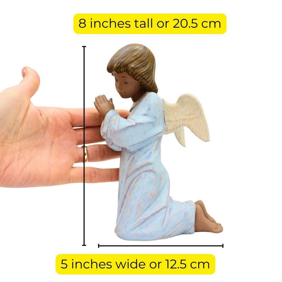Nao By Lladro Gres Daily Prayers Angel Girl Christmas Figurine H 8'' Tall Rare photo 125.0