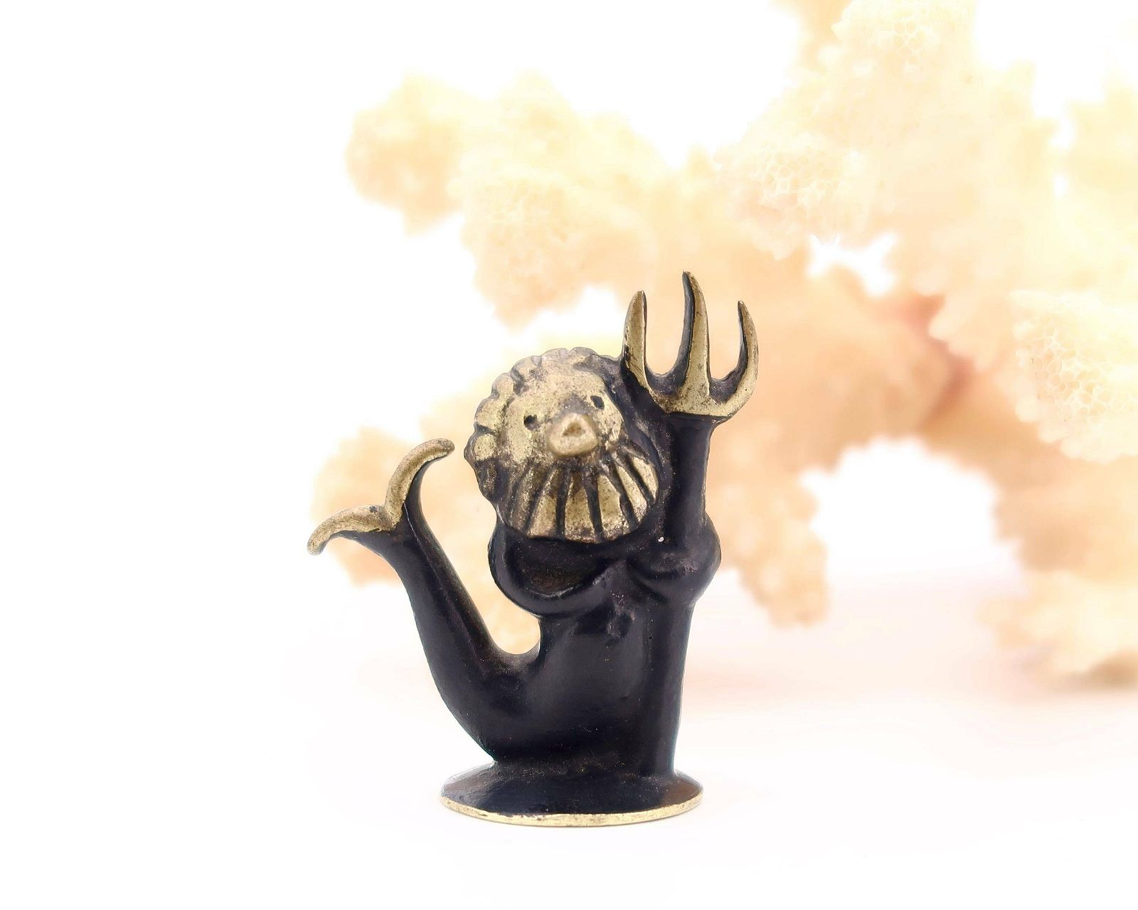 Walter Bosse Bronzen Beeldje: Poseidon, Jaren 1950 / Zeegod, Oostenrijk, Kunst, Sculptuur, Vintage