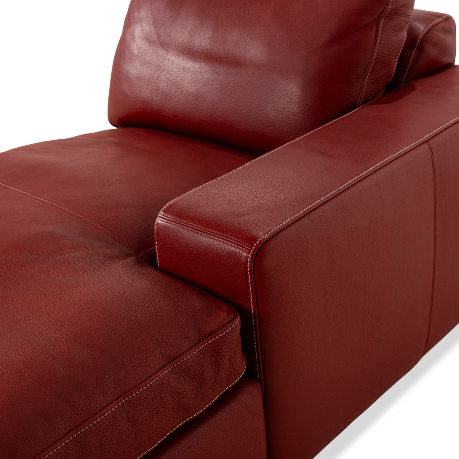 Christine Kröncke Leather Lounger Red photo vintage