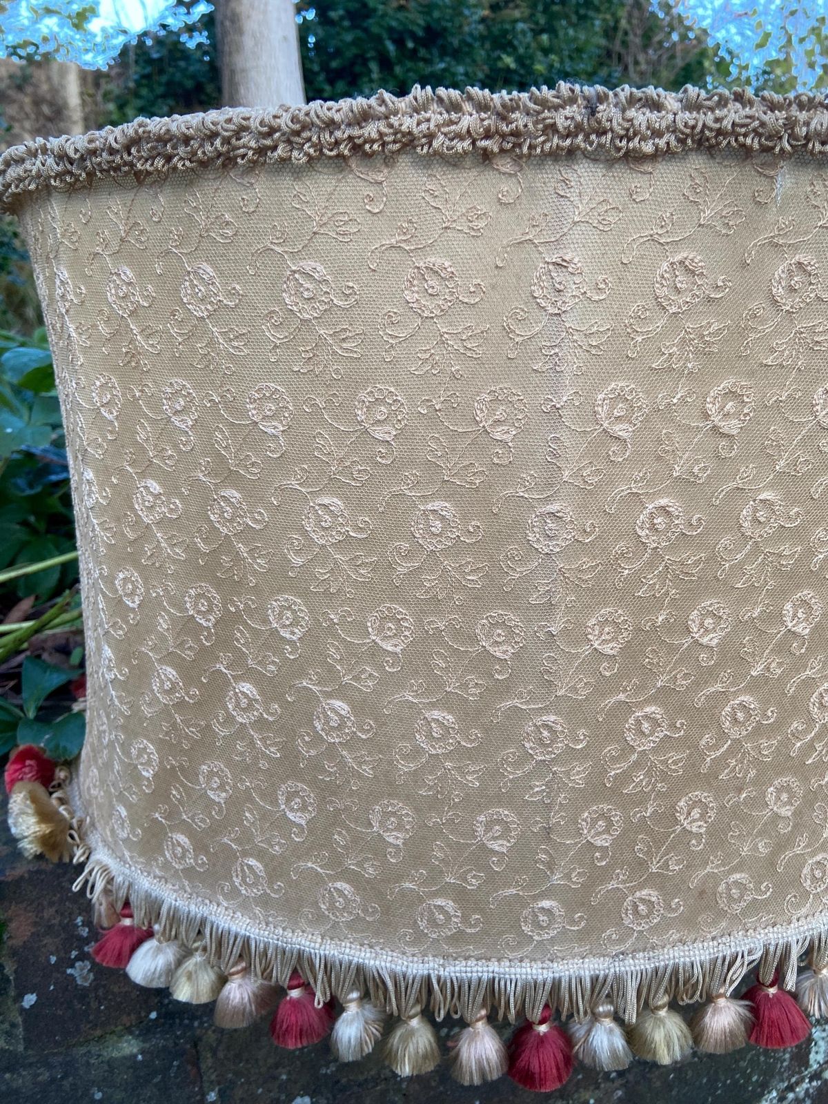Boudoir Vintage Retro Large Lamp Shade (Width 56cm, Depth, 46cm, Height 35cm) photo vintage