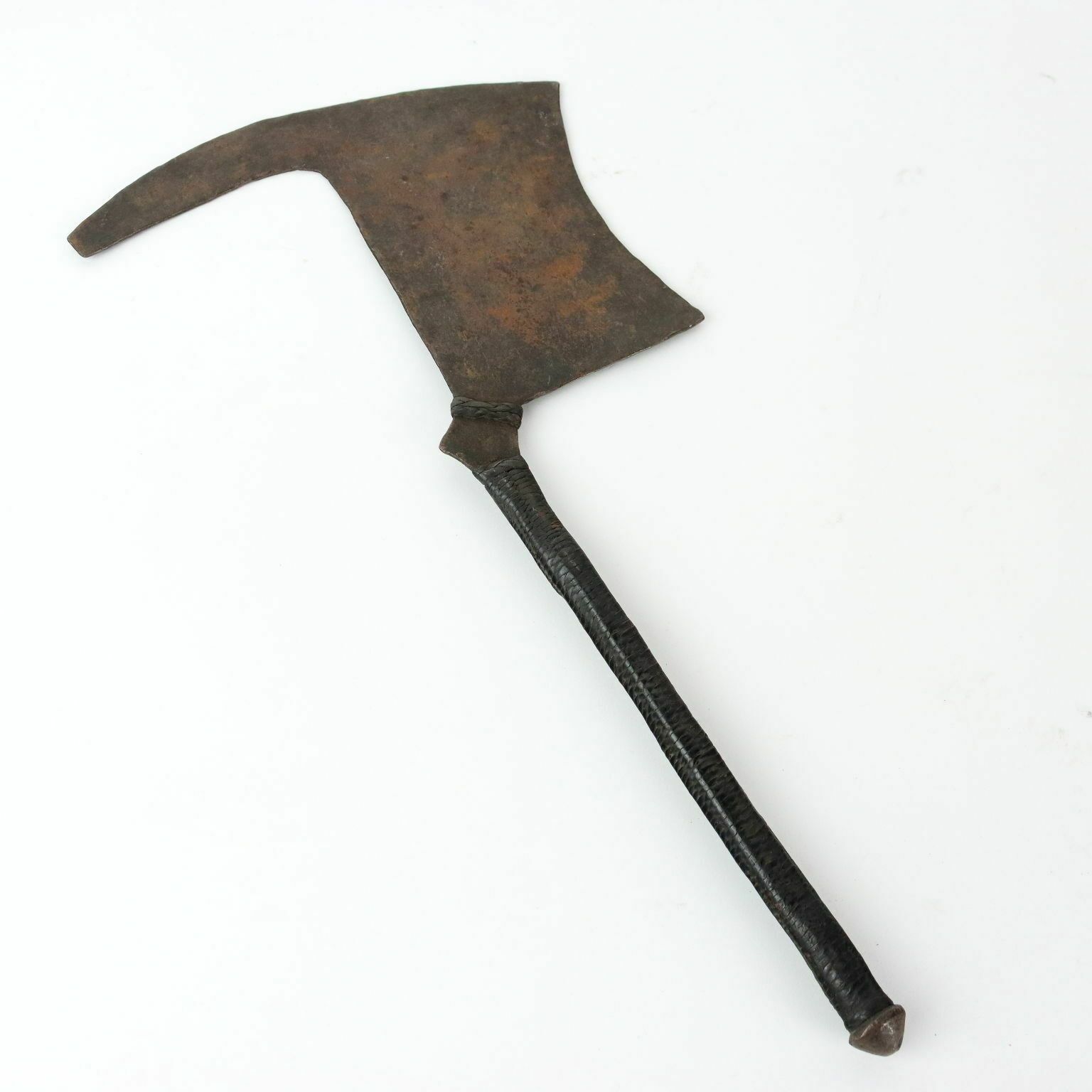 Antique Manzhi Dance Ceremonial Axe Iron Leather Africa XX Century photo buy