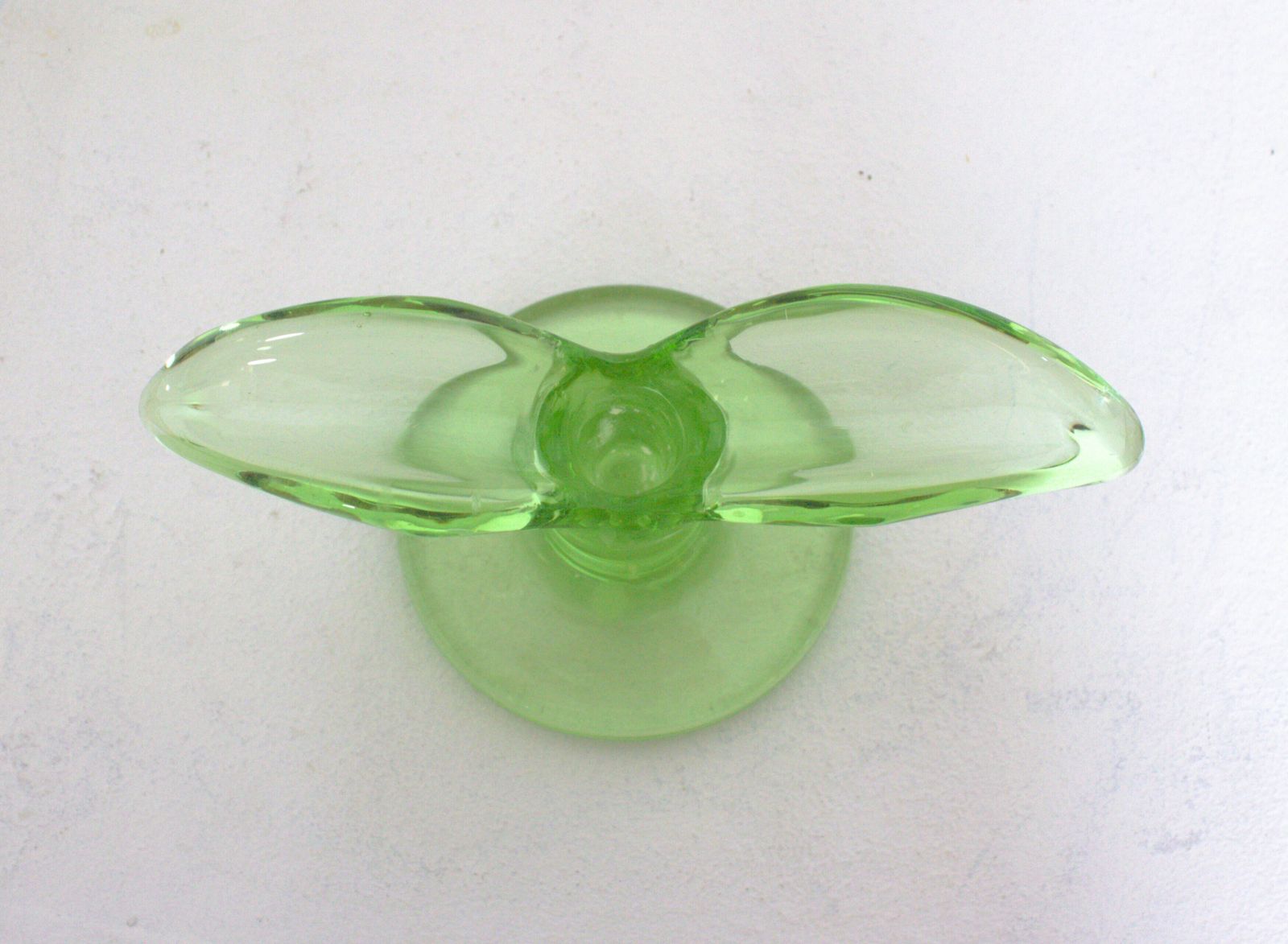 279.99 A Pair Of Green Glass Candlesticks Model "Lilja" Made By Trelleborg Glassbruck photo