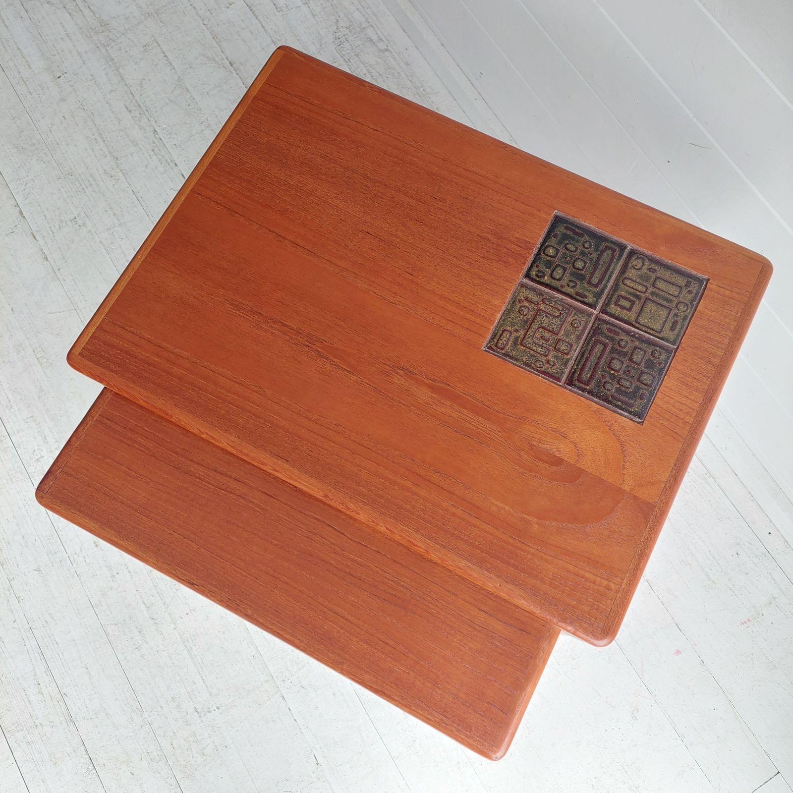 Mid Century Danish Teak Nest Of Tables E. W. Bach For Møbelfabrikken Toften 1960s photo for sale