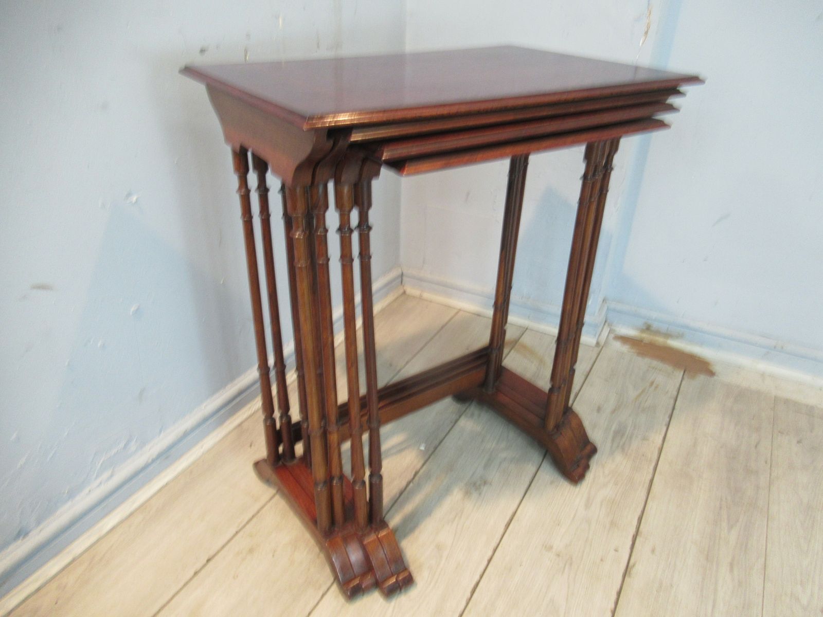 Edwardian   Mahogany  Nest Of   Four Occasional  Tables photo buy