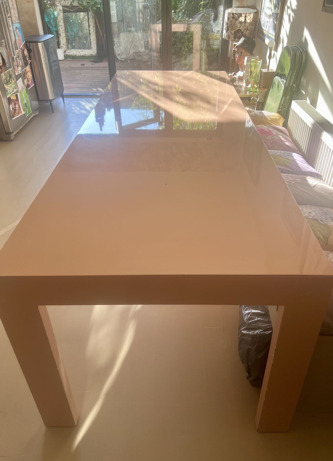 Rare Cappellini 250x90x75 Gamma Extra Long Dining Table By Jasper Morrison In Glossy/Polished Beige Lacquer (1998) photo buy