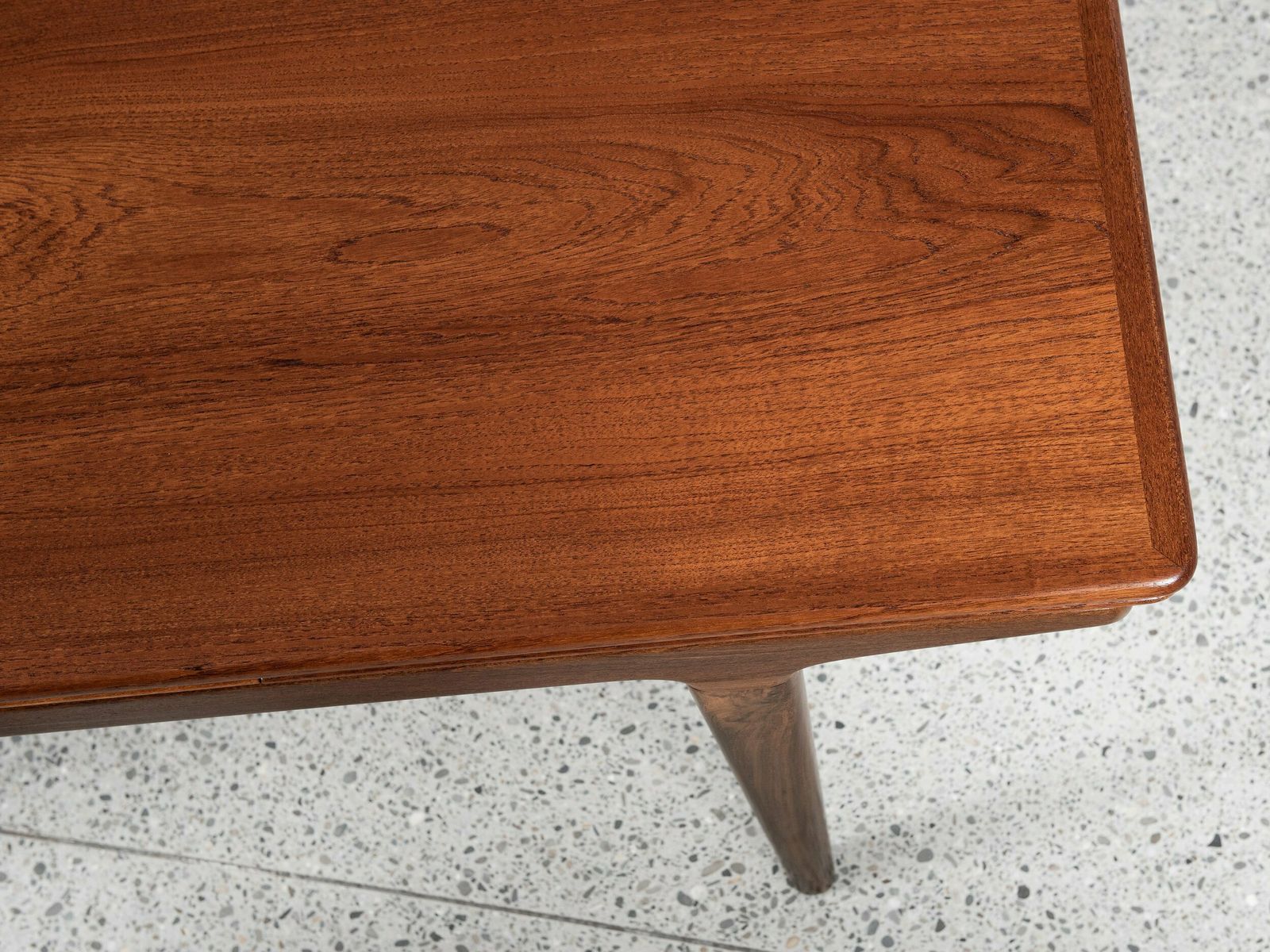 photo for sale Midcentury Rectangular Extendable Dining Table In Teak By Johannes Andersen For Uldum 1960s