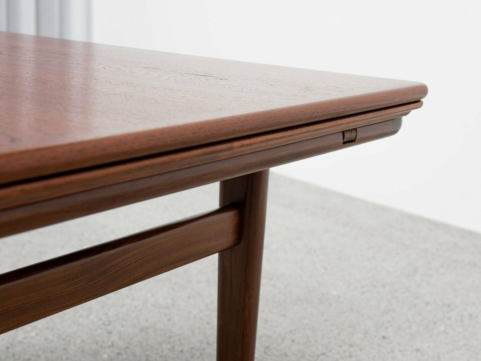 4512.0 Midcentury Rectangular Extendable Dining Table In Teak By Johannes Andersen For Uldum 1960s photo