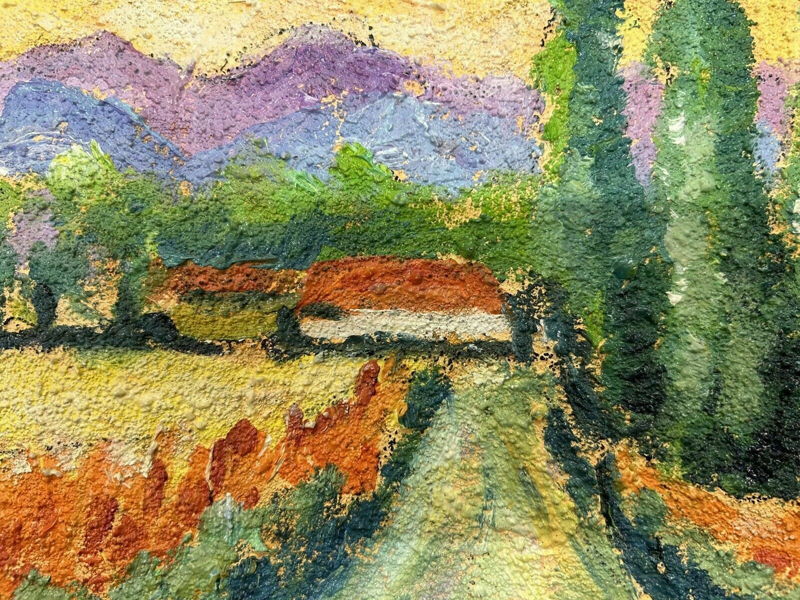 20th Century Impressionist Impasto Oil Landscape By Maggy Clarysse (1931 2001) photo for sale