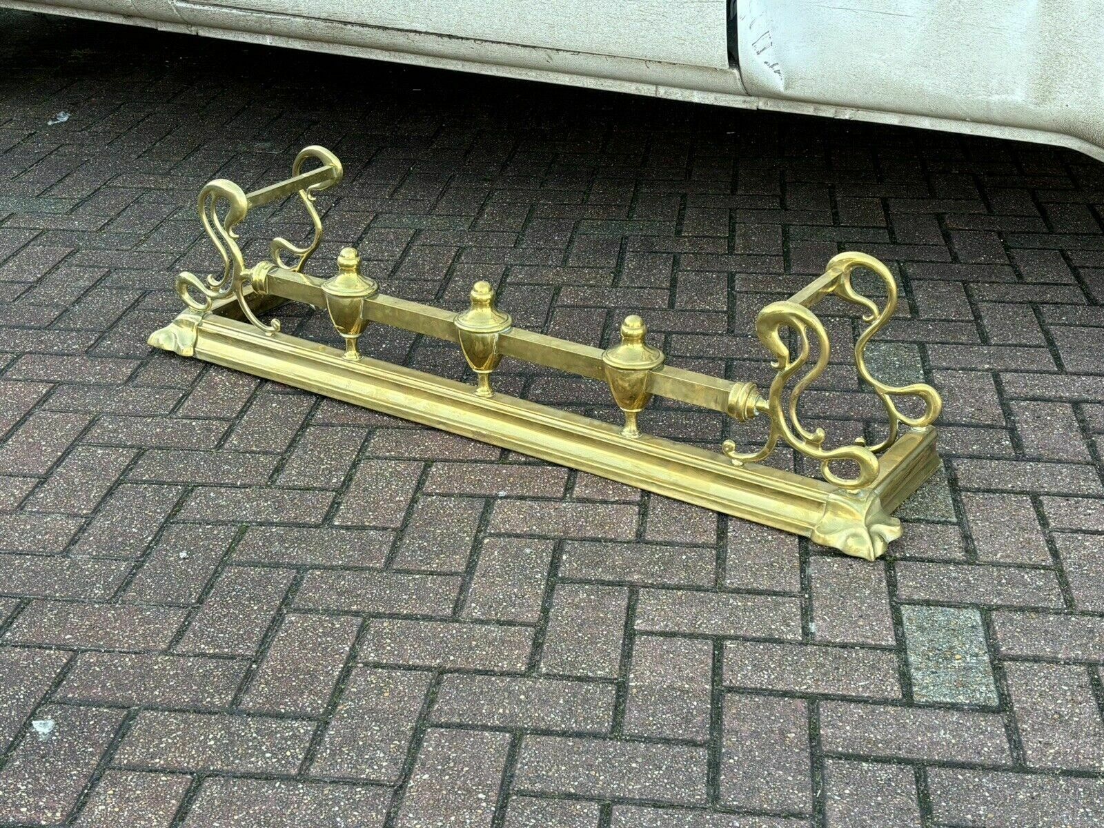 Victorian Brass Fender For A Fireplace photo furniture