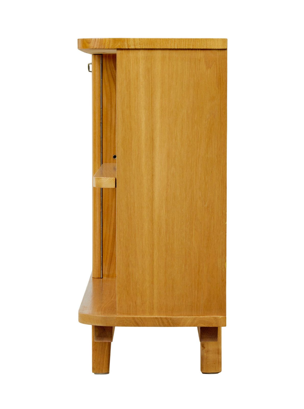 Swedish Mid Century Elm Low Open Bookcase photo vinterior