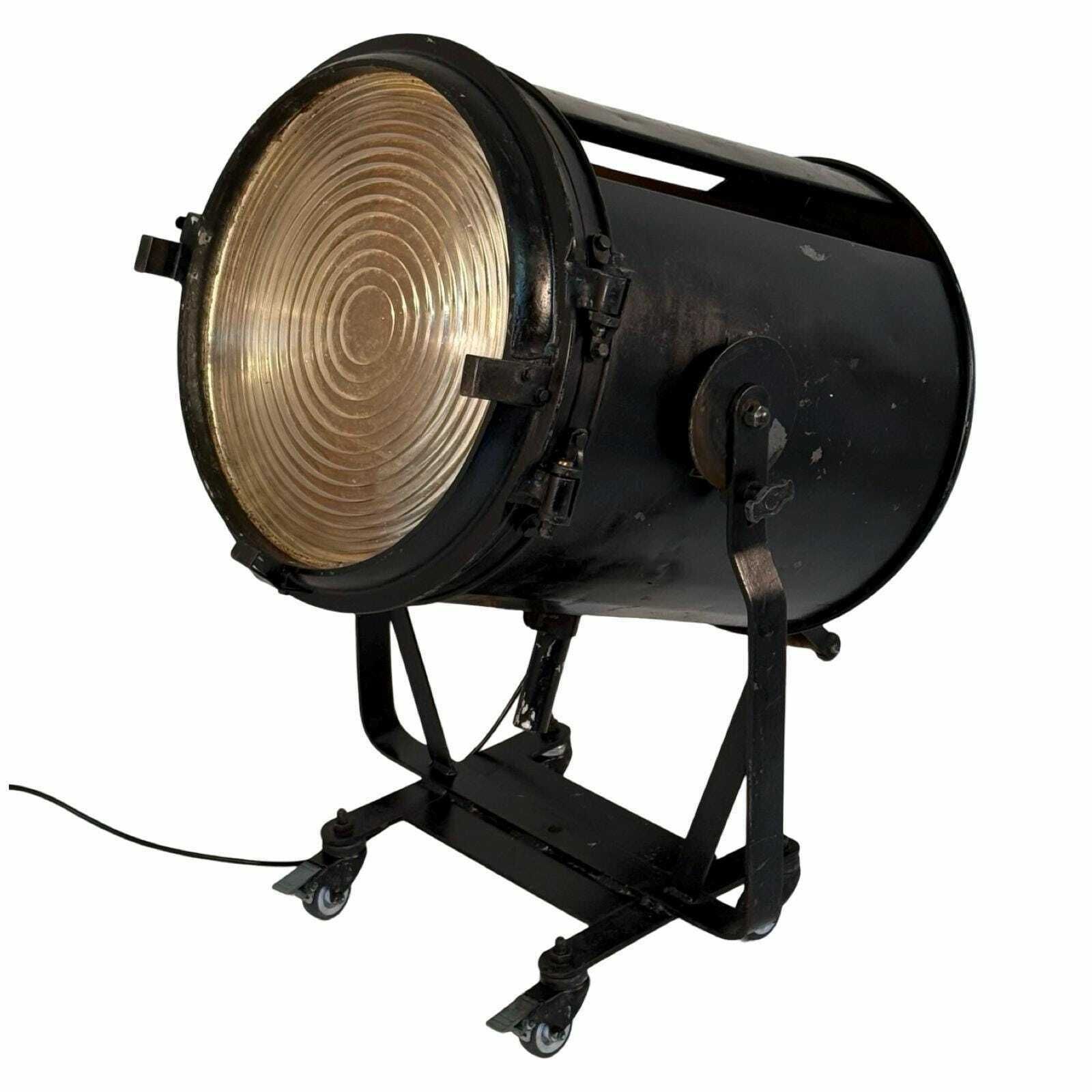 A.E. Cremer   1950's   Studio Lamp / Spotlight   Green   On Original Metal Tripod   Fully Original And Rewired   Made In France photo furniture