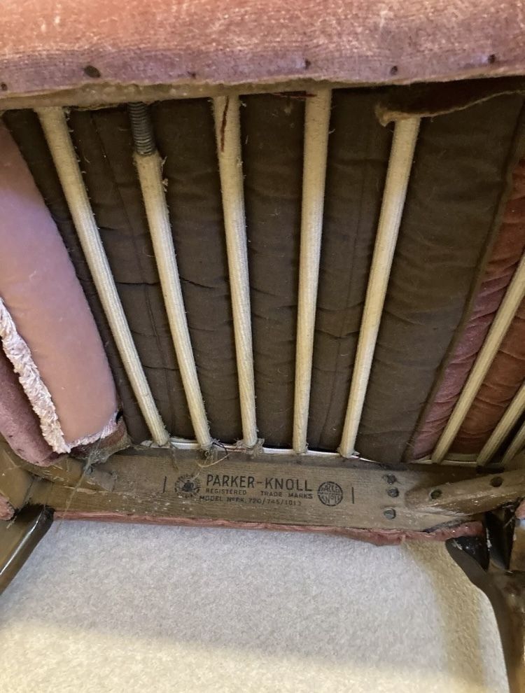 Attractive Penshurst Parker Knoll Wing Back Armchair. Model No. Pk720/745/1013 photo vintage