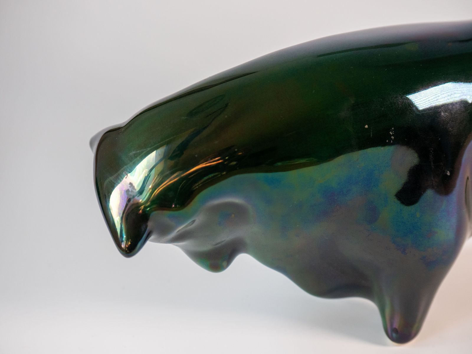 Trentham Green Bull, Designed By Colin Melbourne , Modernist Art Pottery , Trentham Art Ware photo Art