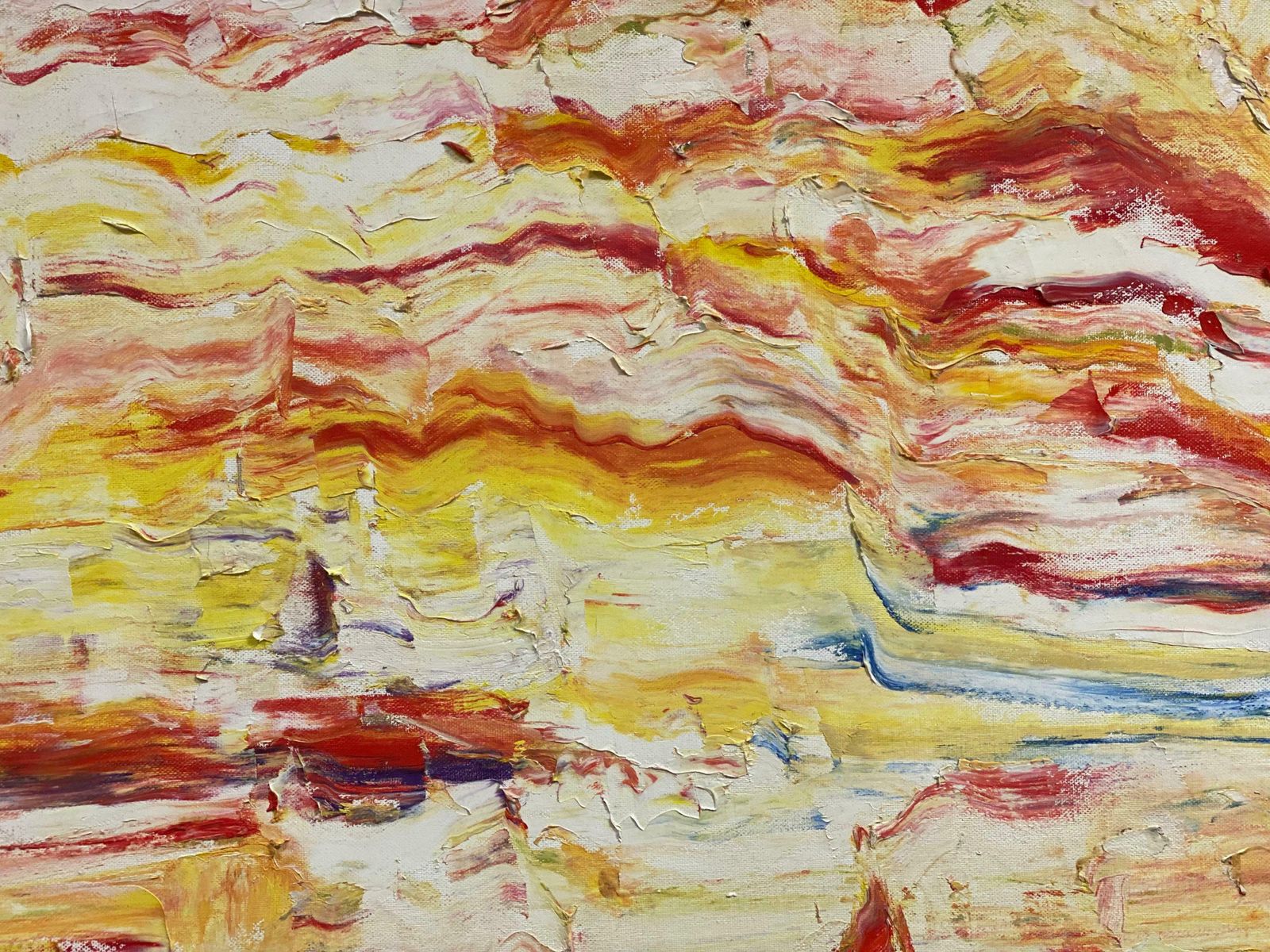 P Vilette20th Century Original French Expressionist Oil Painting Vibrant Colour Sea20th Century photo Art