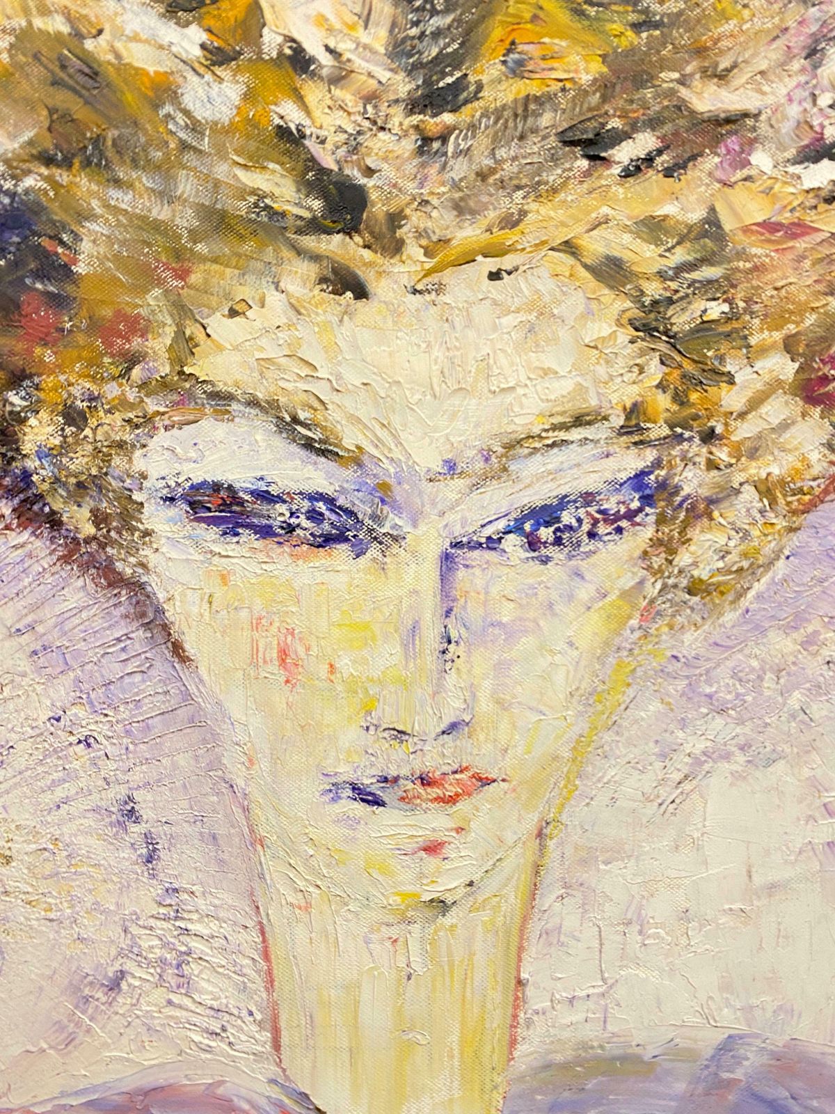 P Vilette20th Century Original French Expressionist Portrait Oil Painting20th Century photo furniture
