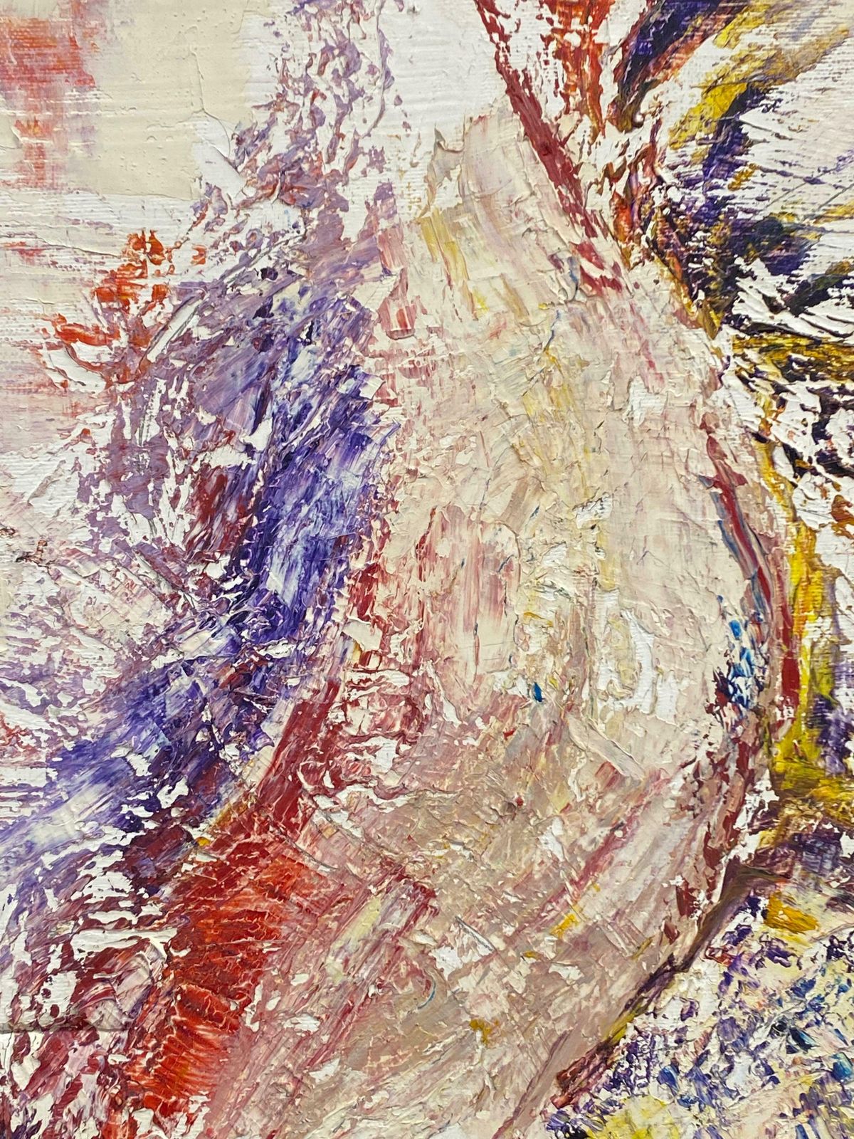 P Vilette20th Century Original French Expressionist Oil Painting Explosion Of Colors20th Century photo for sale