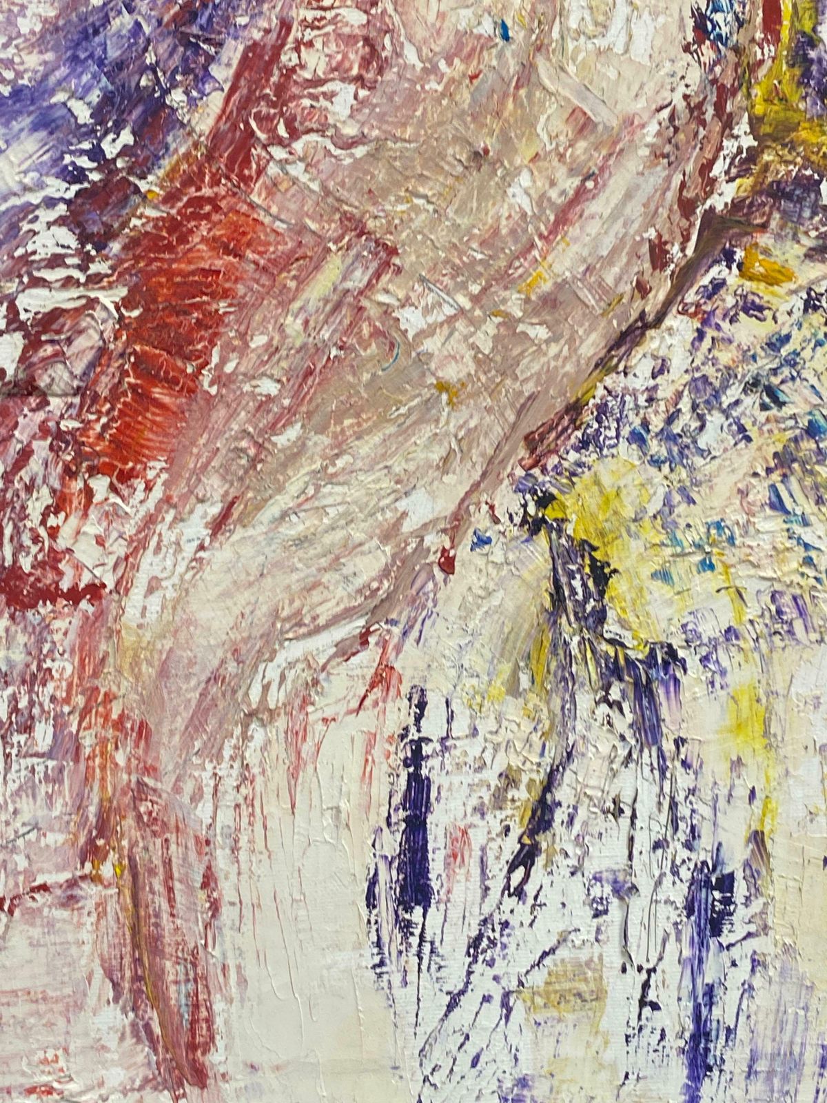 P Vilette20th Century Original French Expressionist Oil Painting Explosion Of Colors20th Century photo Art