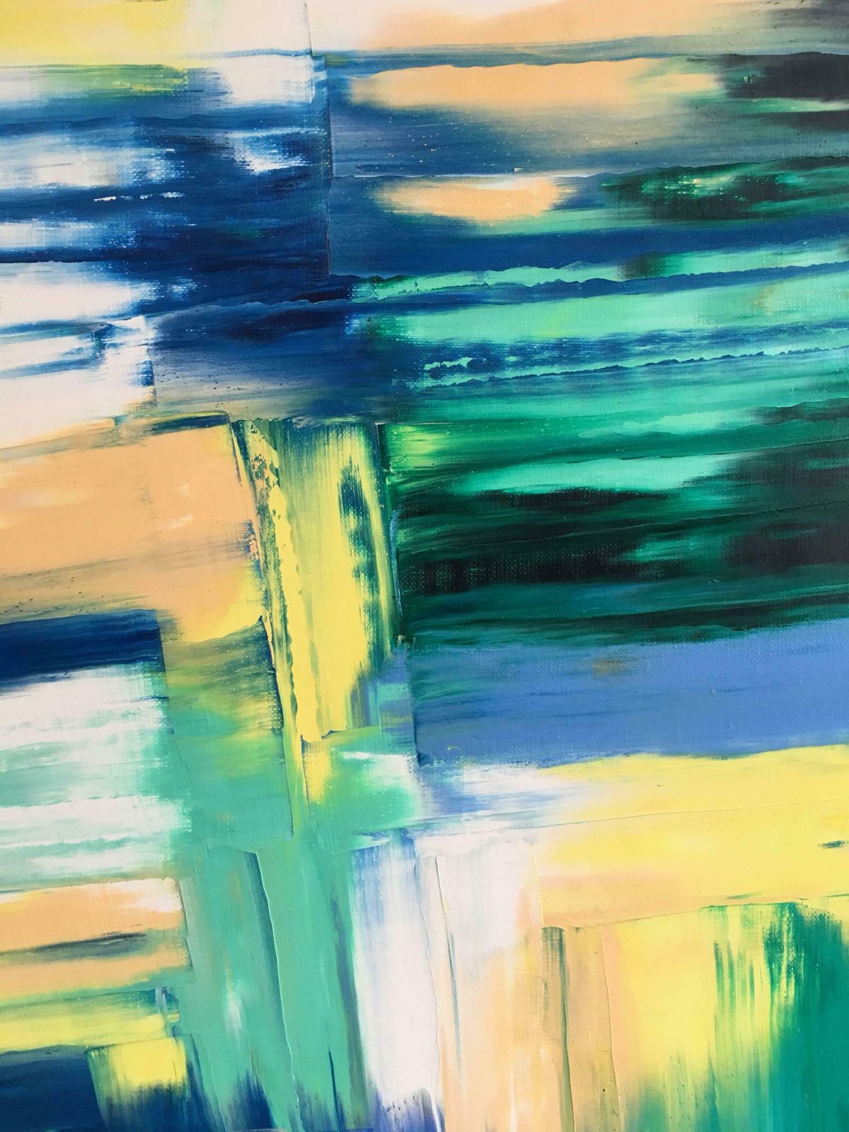 Anna Chimaras“Mint Lemon Tastes” Large French Abstract  Painting photo for sale