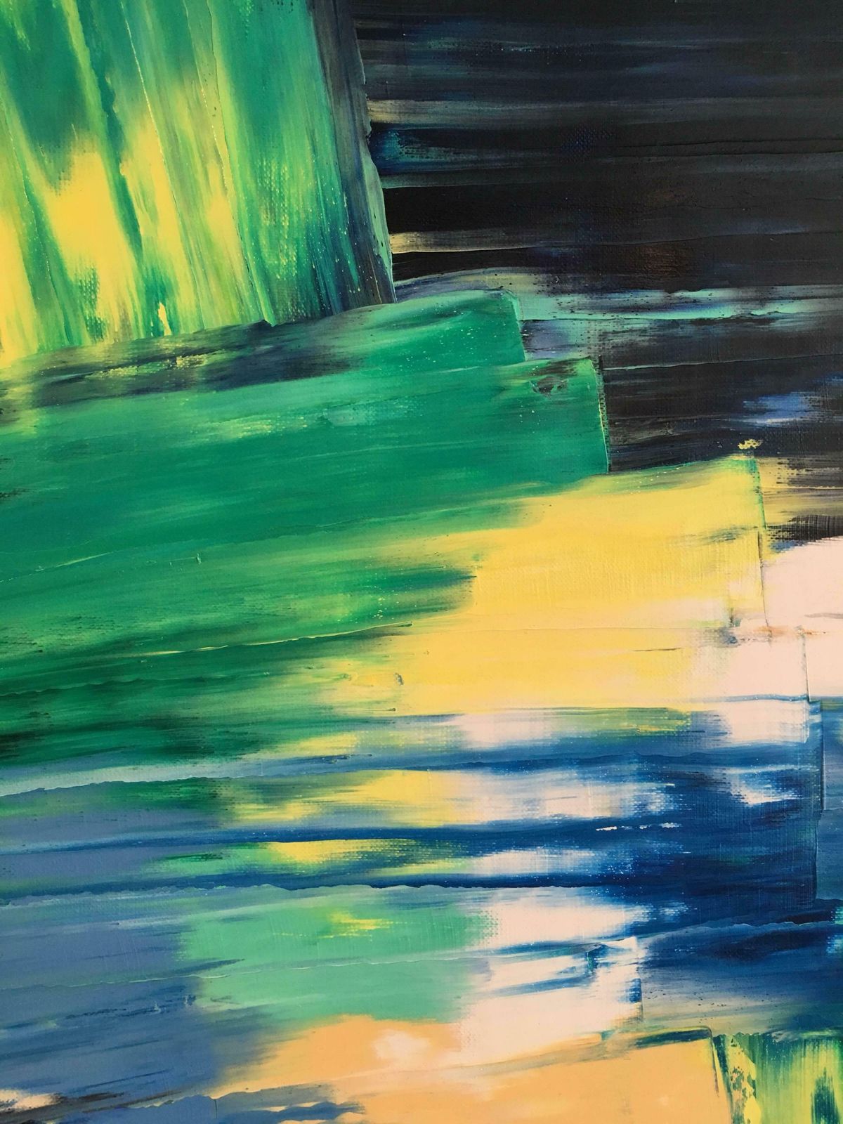 Anna Chimaras“Mint Lemon Tastes” Large French Abstract  Painting photo Art